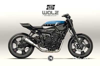 Zeichnung der Interpretation von Marcus Walz auf Basis der Yamaha XSR 700