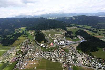 Der wundervoll gelegende Red Bull Ring