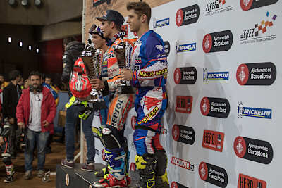 Marcel Schrötter 2016 beim Superprestigio mit Marc Márquez