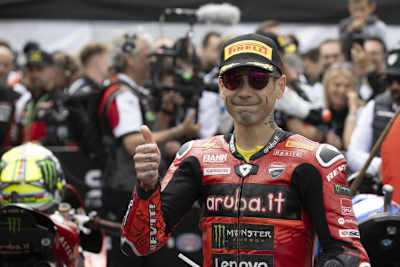 Alvaro Bautista musste sich ein Lächeln abringen