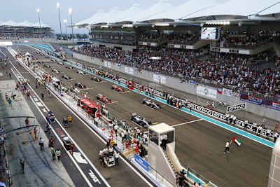 Start zum Grossen Preis von Abu Dhabi 2018