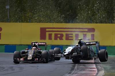 Pastor Maldonado legt sich in Ungarn mit Sergio Pérez an