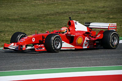 In Mugello saß Mick im 2004er-Ferrari seines Vaters