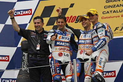 Barcelona 2006: Jorge «Aspar» Martinez mit Héctor Faubel, Alvaró Bautista und Sergio Gadea