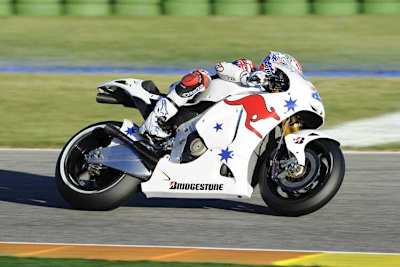 Casey Stoner beim Honda-Test