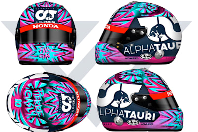 Mit diesem Helmdesign wird Pierre Gasly in Österreich antreten