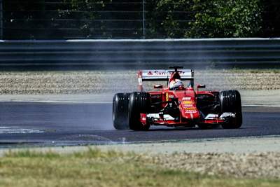 Sebastian Vettel an der Arbeit