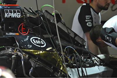 Der Honda-Motor beim Spanien-GP