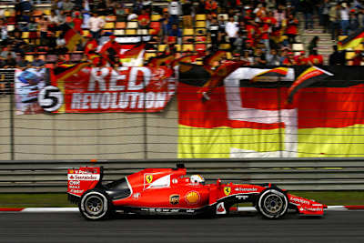 Sebastian Vettel: «Da vorne zu stehen und zu beweisen, dass wir das Tempo wirklich haben, und Malaysia nicht nur ein Glücksfall war, ist natürlich sehr gut für uns»