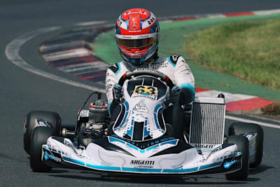 George Russell auf der Kartpiste