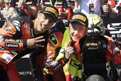 In beiden Hauptrennen Dritter und Erster: Michael Rinaldi (li.) und Alvaro Bautista