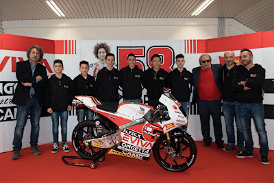Das Moto3-Team von Paolo Simoncelli präsentierte sich in Misano