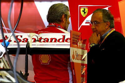 Ferrari-Teamchef Maurizio Arrivabene (links) mit Sergio Marchionne