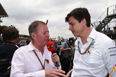 Martin Brundle und Mercedes-Teamchef Toto Wolff