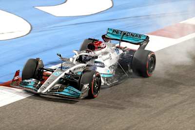 George Russell in Bahrain
