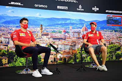 Sebastian Vettel und Charles Leclerc