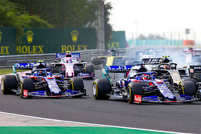 Daniil Kvyat und Alex Albon in Ungarn