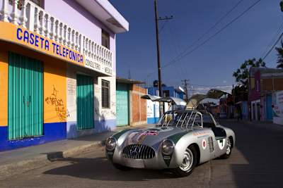 Der 300SL von Mercedes, der 1952 bei der Carrera Panamericana triumphierte