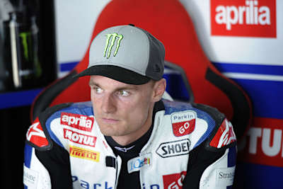 2012 fuhr Chaz Davies in der Superbike-WM eine Aprilia