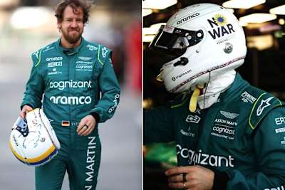 Sebastian Vettel in den Farben der Ukraine