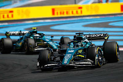 Lance Stroll vor Sebastian Vettel