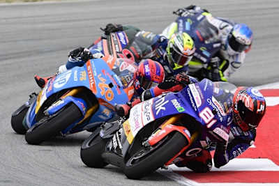 Torres in Führung vor Casadei und Mantova, dahinter hat schon Garzo ausgeschlossen