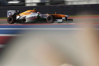 Pechvogel Adrian Sutil wurde im Qualifying zum Grossen Preis der USA von der Technik ausgebremst