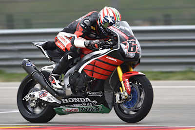 Nicky Hayden in seiner ersten Runde mit dem Honda-Superbike