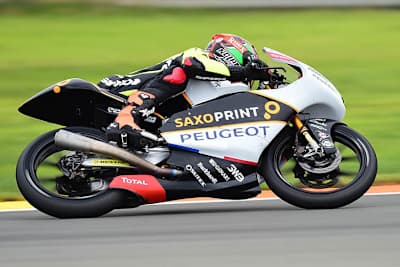 Jakub Kornfeil auf dem Peugeot-Bike