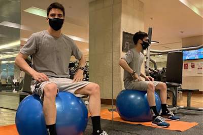 Joan Mir im Hotel-Gym