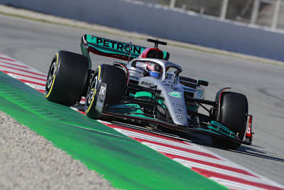 George Russell im Mercedes