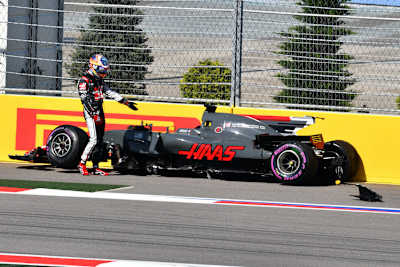 Romain Grosjean bei einem seiner Unfälle vor ein paar Jahren