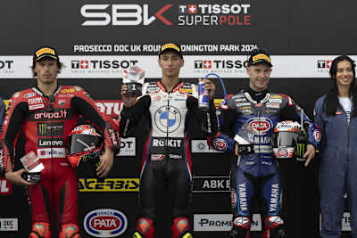 Die Top-3 im Sprint (v.l.): Nicolo Bulega, Toprak Razgatlioglu und Jonathan Rea