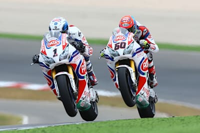 Wie in der WM-Wertung: Sylvain Guintoli vor Michael van der Mark