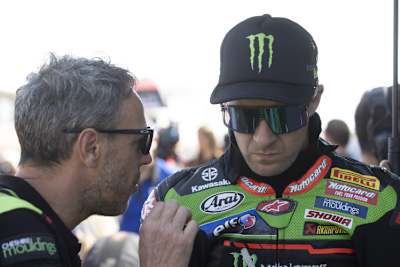 Jonathan Rea (re.) mit Fabien Foret