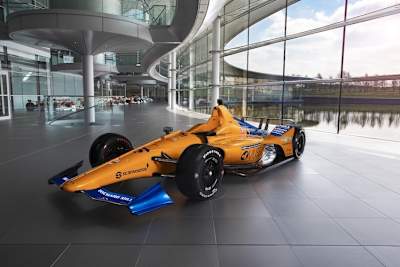 Der Indy-500-Renner von Fernando Alonso glänzt in den gleichen Farben wie die F1-Autos der Briten 