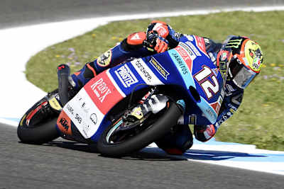 KTM-Pilot Marco Bezzecchi führt die Moto3-Gesamtwertung an