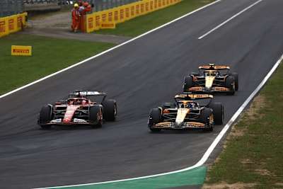 Charles Leclerc gegen Oscar Piastri gegen Lando Norris