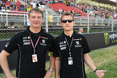 In Barcelona: Terrell Thien mit dem potenziellen Investor Ingo Prüstel 