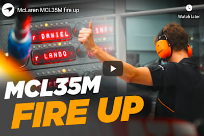 Der Mercedes-Motor im McLaren läuft