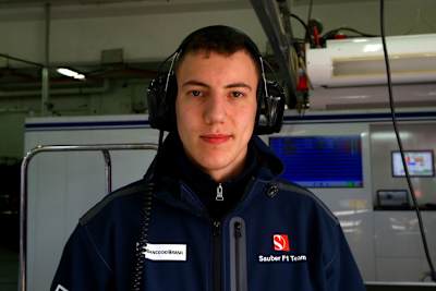 Raffaele Marciello bei den Wintertests in Barcelona in Sauber-Kluft