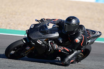 Lewis Hamilton auf der Superbike-Yamaha
