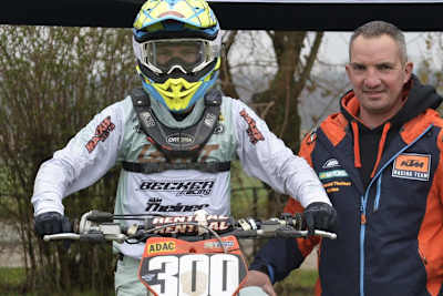 Noah Ludwig gilt als deutsche Nachwuchshoffnung, hier mit Vater Marco