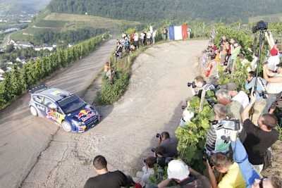 Sébastien Loeb 2010 in den Mosel-Weinbergen