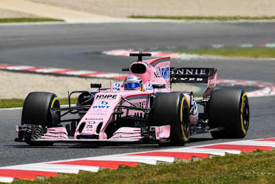 Sergio Pérez in Barcelona: Startnummer kaum zu lesen