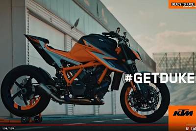 So wird man mit ihr wohl nicht auf die Strasse können: KTM Super Duke R im Renntrimm