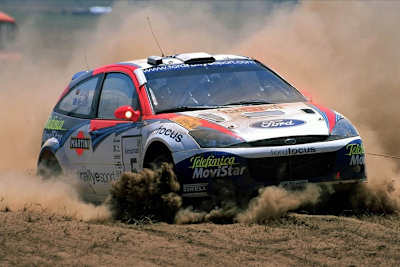 Colin McRae beim 25. WM-Sieg in Kenia
