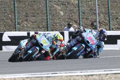 Maximo Quiles (#28) kämpfte auch mit Teamkollege Dennis Foggia (#71)