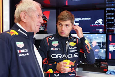 Dr. Helmut Marko mit Schützling Max Verstappen