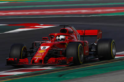 Sebastian Vettel ist bei seinem letzten Testeinsatz flott unterwegs